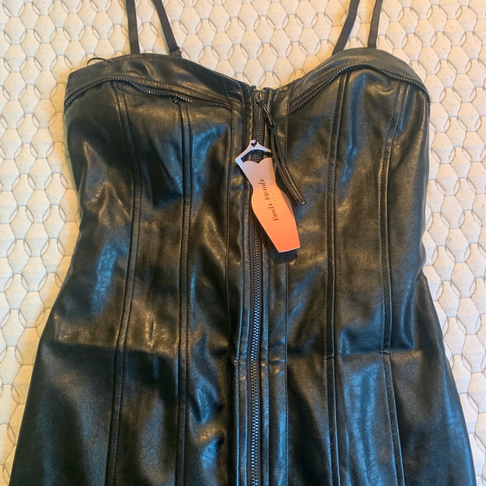 Leather Mini Dress